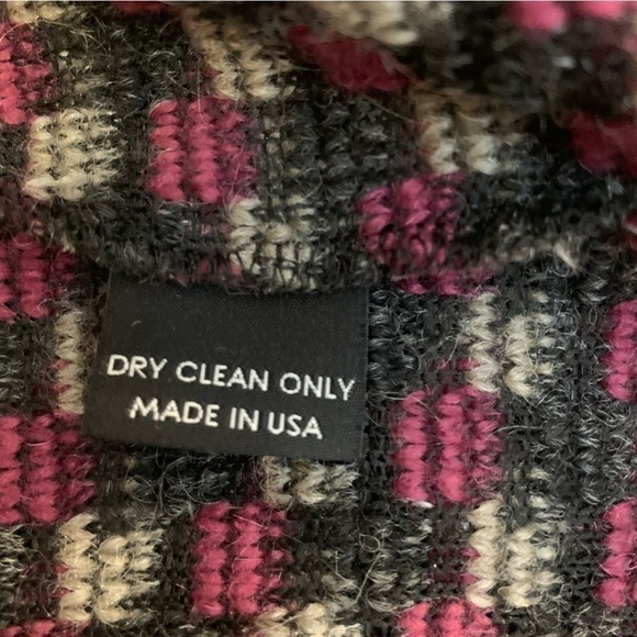 Joeleen Torvick Chunky Woven Jacket in Maroon Charcoal and Grey- Size S - Picture 7 of 8